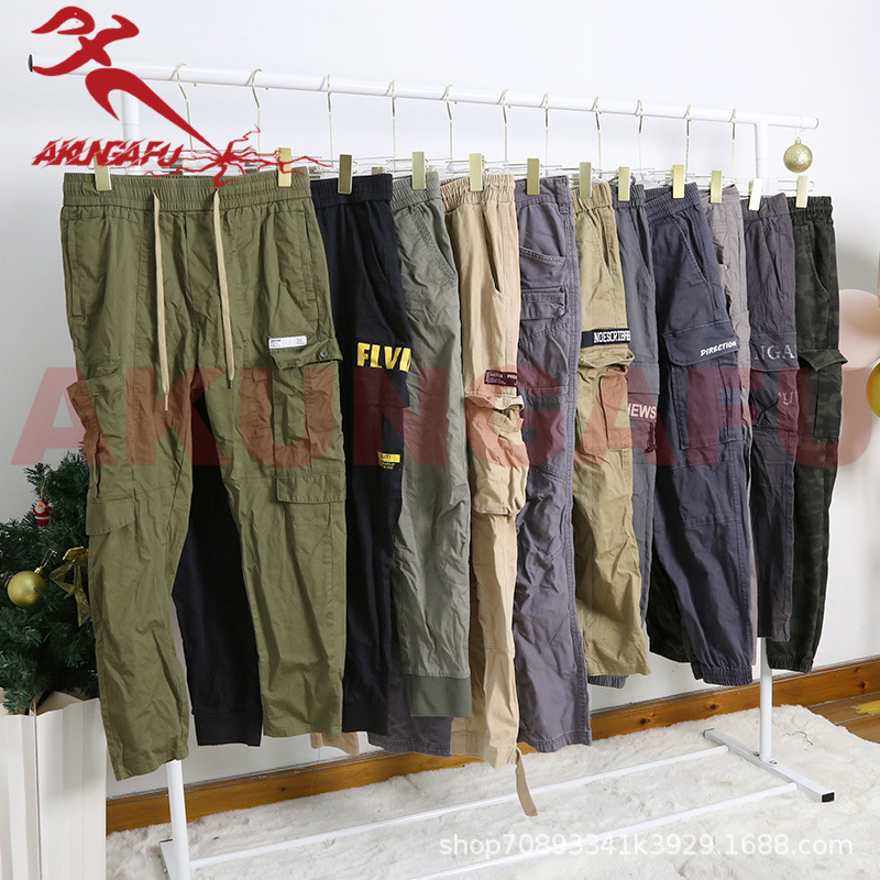 Used clothes men's casual multi-pocket trousers used clothes export second hand clothes Used clothes men's casual multi-pocket trousers used clothes export second hand clothes