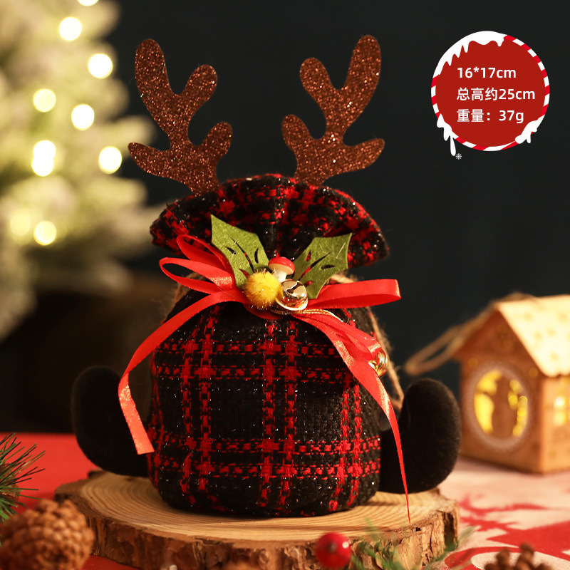 Bolsa de regalo de Navidad Nochebuena pequeño regalo creativo muñeca anciano muñeco de nieve bolsa de manzana niños bolsa de dulces