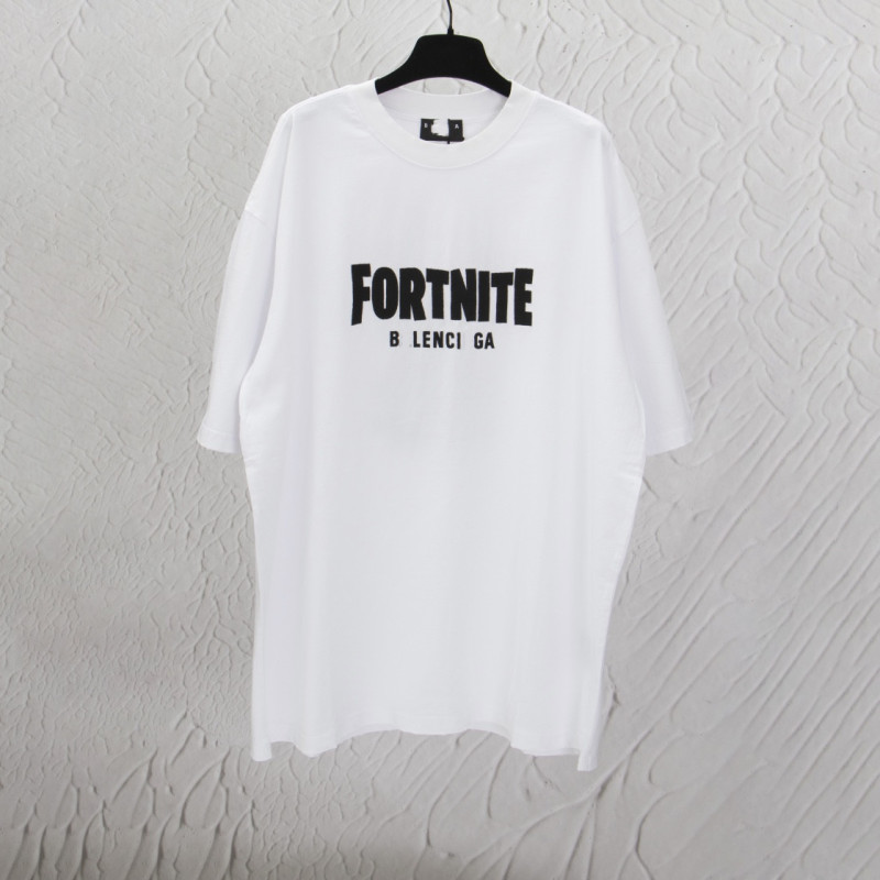 オリジナルパリBファーティーンジョイントモデルの正しいバージョン、文字刺繍入り男女兼用小衿半袖Tシャツ|undefined