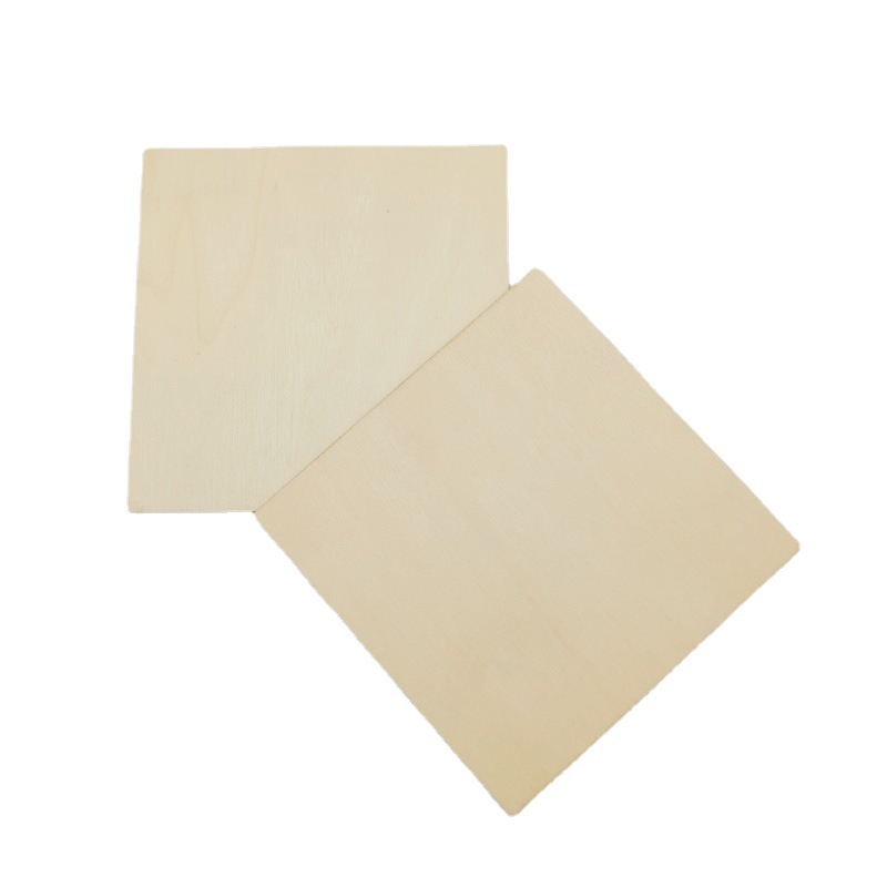 100mm de registro de ángulo recto cuadrado astillas de madera artesanías de madera Decoración Accesorios hechos a mano pintado tablero de madera