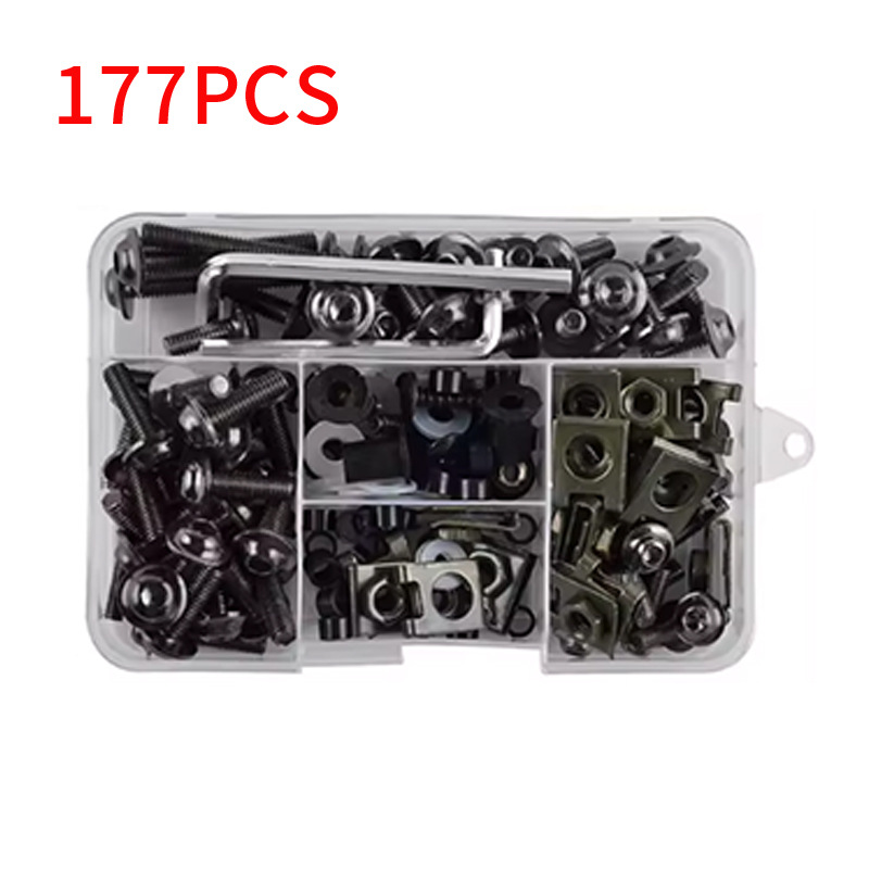 Juego de Tornillos para Carenado de Motocicleta 155pcs 177pcs 195pcs de Aluminio