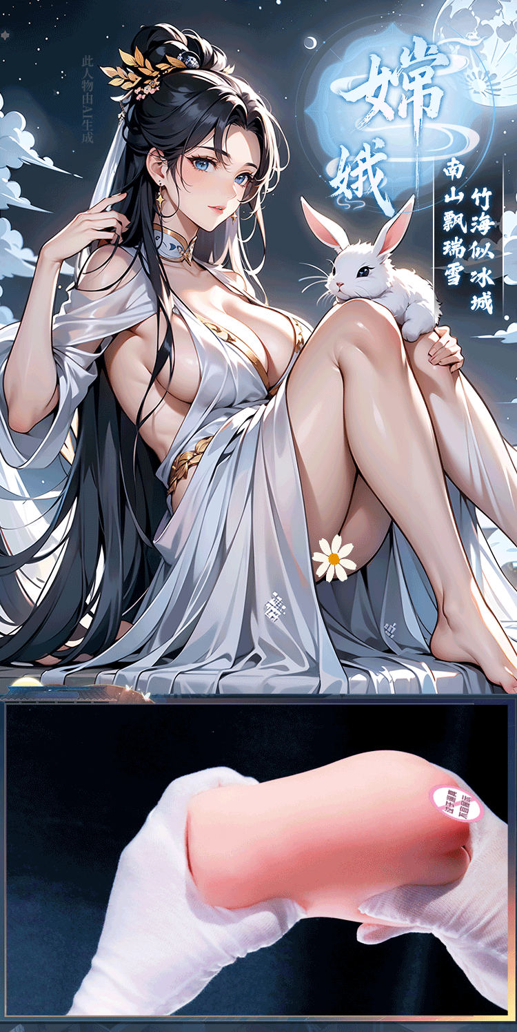 Jiuai Moon Palace Half-body TPE Masturbator with Simulated Vaginal and Buttocks Design — detail image 7
