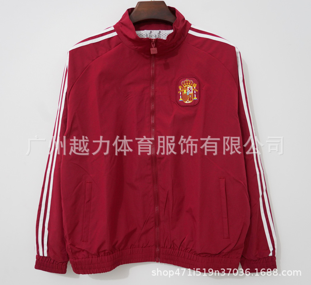 Chaqueta Bordada retro de manga larga y gruesa Manchester United Barcelona Inglaterra Brasil Real Madrid Liverpool image 27