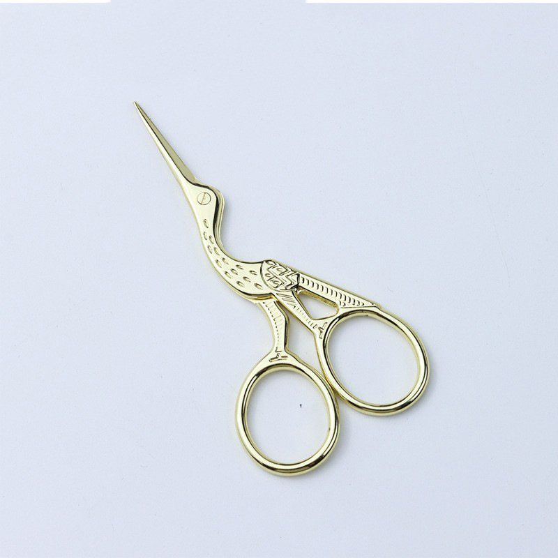 Tijeras de Grulla Acero Inox — Costura, Bordado, Estilo Retro