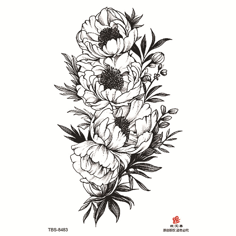 Pegatinas de tatuaje impermeables de brazo completo pequeño, símbolo de tótem, pegatinas de brazo pequeño, conjunto de ensamblaje al por mayor, suministro transfronterizo