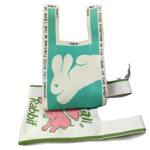 New Amazon ebay Korean style wool bag, fashionable and simple tote bag, shoulder bag, rabbit knitted bag factory