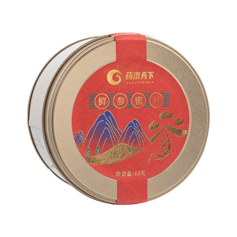 人参蜜片長白山新鮮参蜜片紅参即食人参蜜製品65g鉄缶メーカー直発スポット|undefined