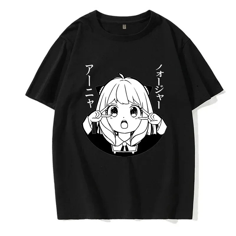 Y2K Shirt Anya Forged Spy X Family Anime T-Shirt Kawaii Cartoon Men and Women Tops Cotton Best Seller Round Y2K Shirt Anya Forged Spy X Family Anime T-Shirt Kawaii Cartoon Men and Women Tops Cotton Best Seller Round