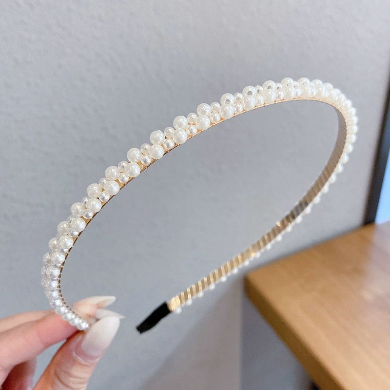 Универсальная повязка на голову, элегантная жемчужная hair accessory, легкая коллекция 2025