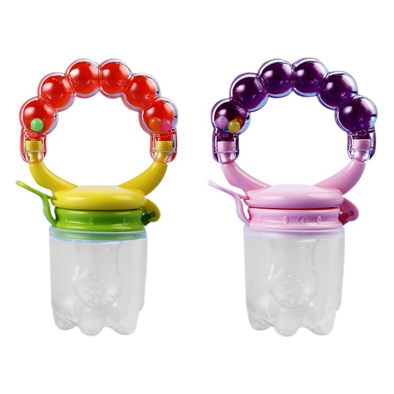 Оптовая продажа силиконовый устройство для укусов фруктовой еды Детский Прорезыватель для фруктов и овощей шлифовальный стержень двойного назначения голова соски для еды