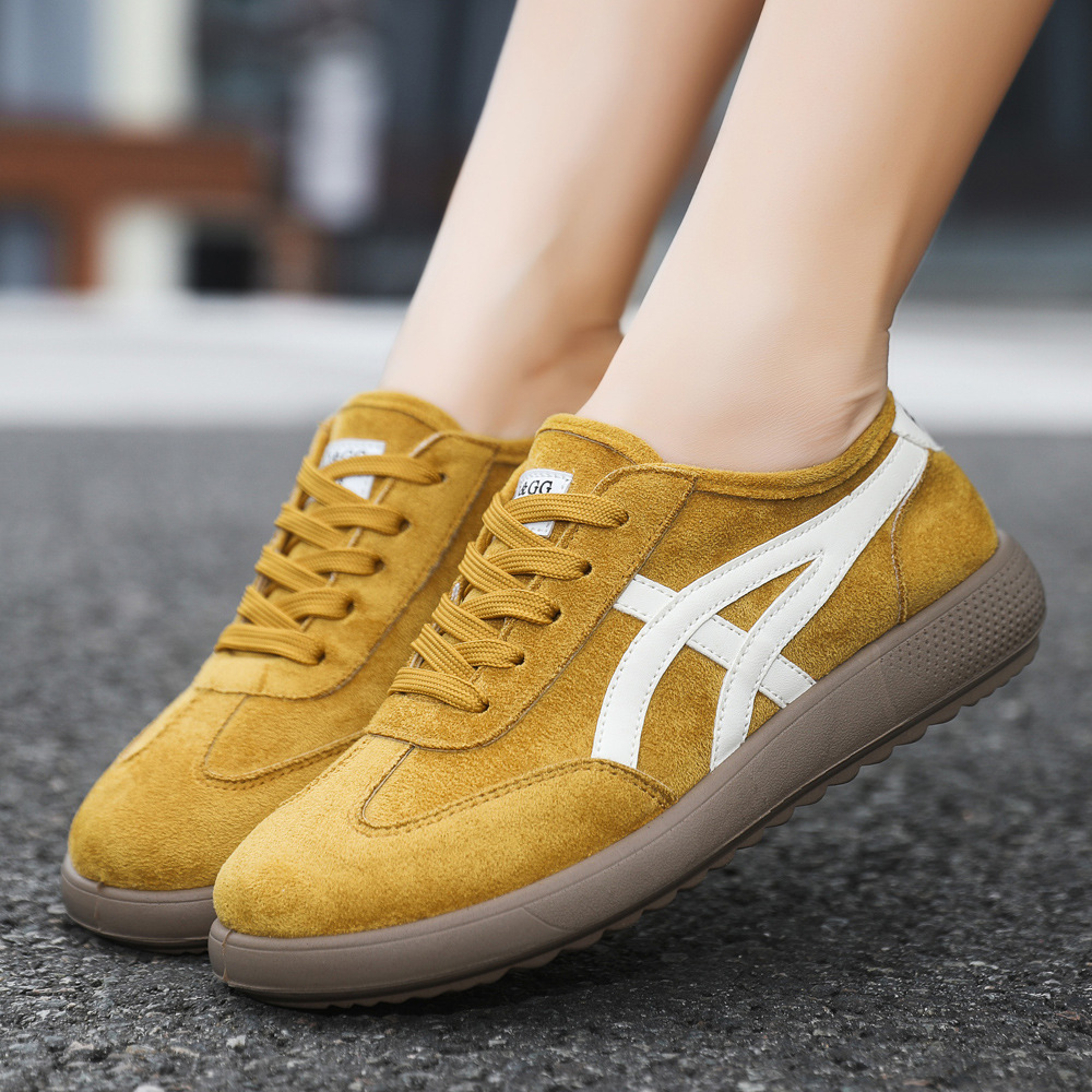 German Training Shoes, White Sneakers for Women, Casual Lace-Up Running Sports Shoes, Versatile Flat Sneakers, 2026 New Model