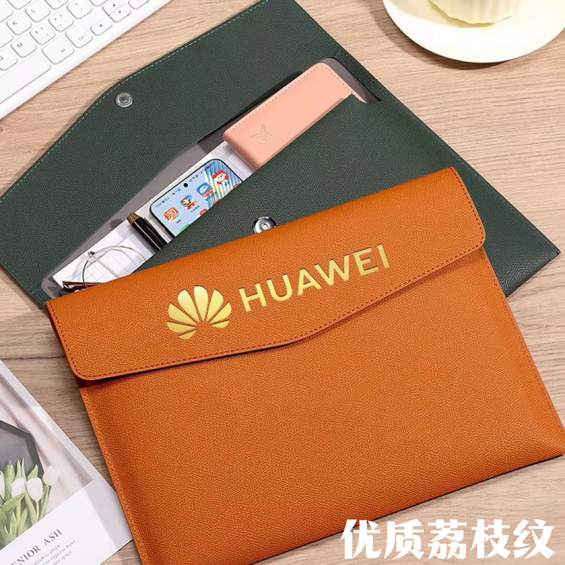 跨境A4仿皮商务档案袋 大容量收纳文件夹包 企业logo文件袋批发|undefined