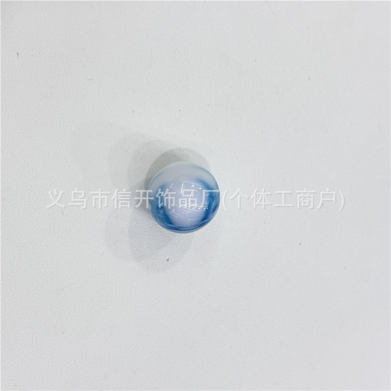 通孔树脂阿尔卑斯圆珠串珠笔配件手机钥匙链diy手工饰品散珠材料|undefined