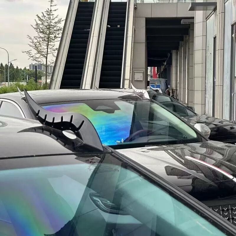 Car Dragon Horn Decoration Curved Spoiler Fin Exterior Modification Cool Fluid Roof Wing Creative Personalized Car Logo Accessories
