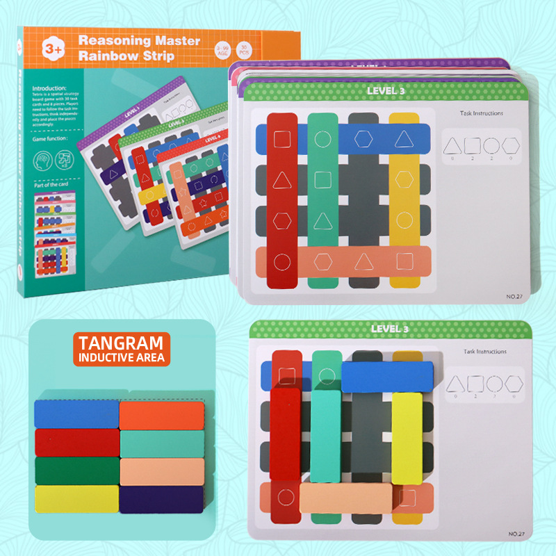 Magnético creativo rompecabezas escena rompecabezas tablero de pensamiento entrenamiento juguetes educativos enseñanza ayuda inteligencia niños juguetes educativos