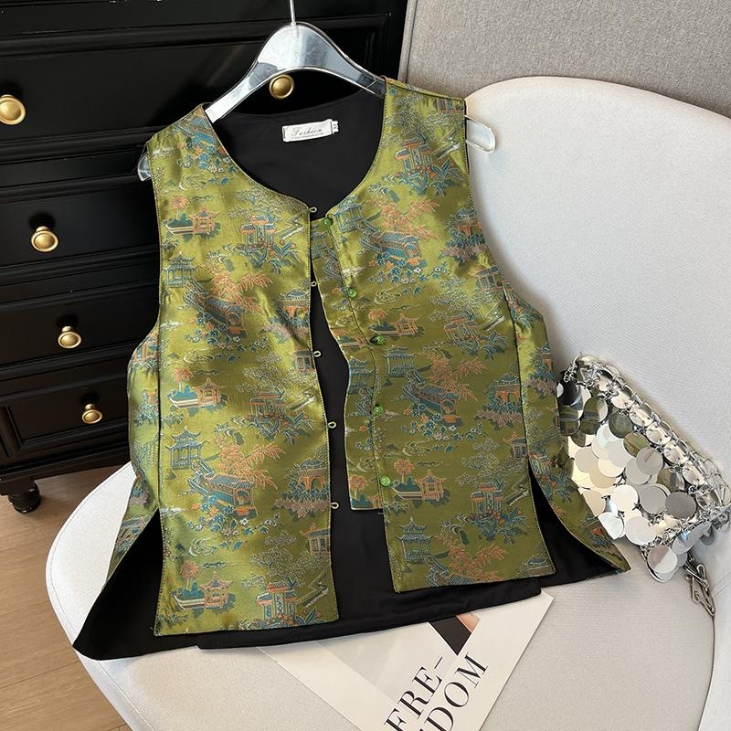 New Chinese style vest with retro ethnic flair, 2026 summer style, sleeveless new style, vest top, jacket.