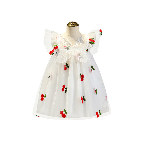 Cross-border children's clothing princess dress summer new formal dress little girl net bell-bottom dress children's fashion show dress