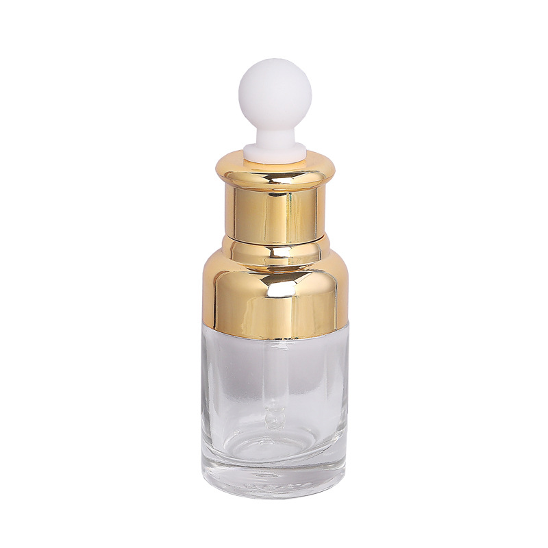 Botella de aceite esencial de vidrio botella cuentagotas cabeza de plástico botella de esencia líquida original salón de belleza maquillaje botella vacía 40ml30ml20ml