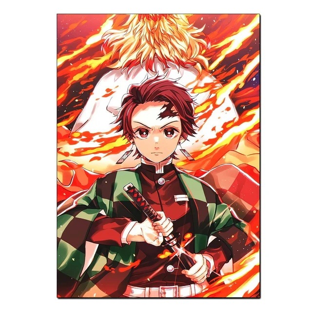 鬼滅の刃アニメポスター卸売外国貿易アマゾンTIKTOK速達Lazadaキャンバス絵画コア|undefined