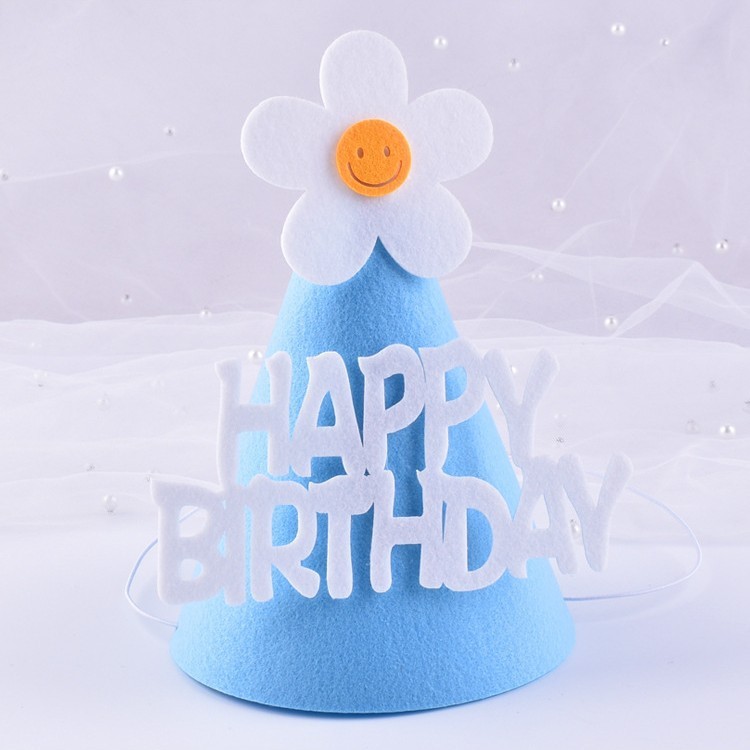 韓国インスタイルクリエイティブ diy 誕生日帽子赤ちゃん 1 歳の装飾不織布パーティー誕生日帽子フェルト帽子|undefined