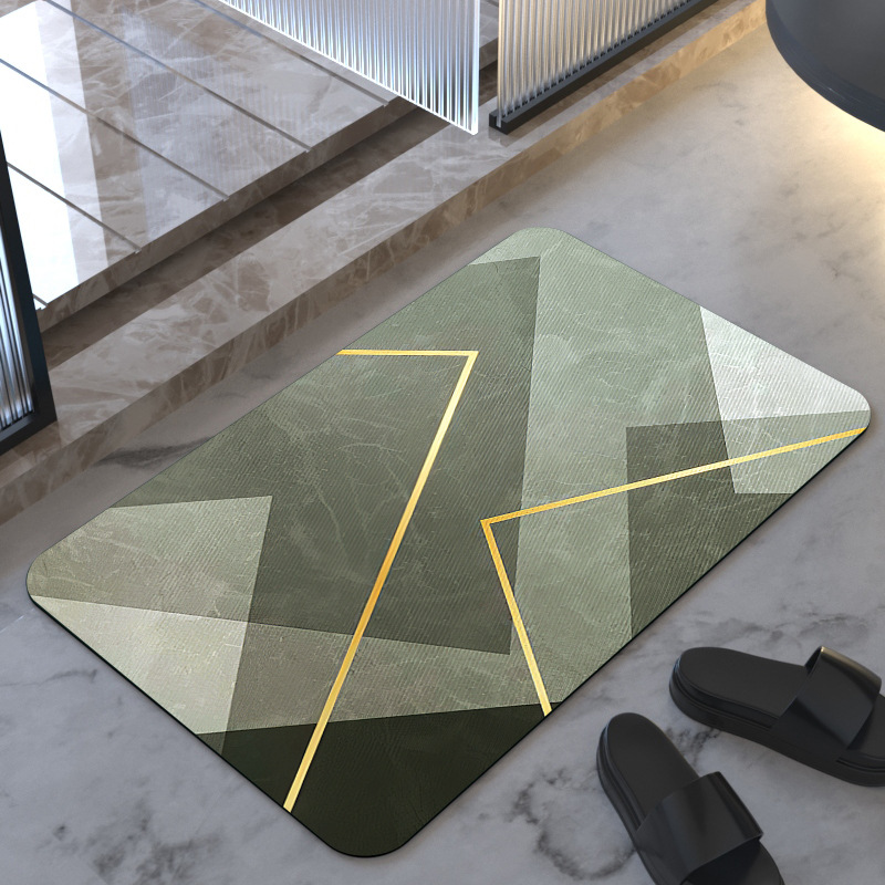 Alfombra absorbente de barro de diatomeas alfombra de piso de baño suave diatomita antideslizante alfombra de piso de baño alfombra de piso de cocina secado rápido