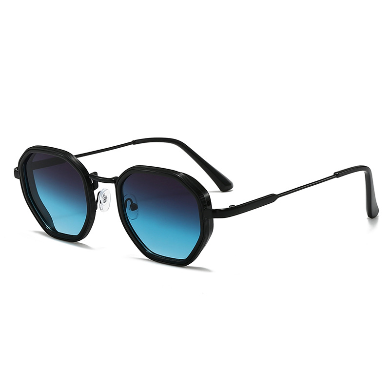 Retro Steampunk Sunglasses For Women Polygonal Metal Sunglasses_voghion.com