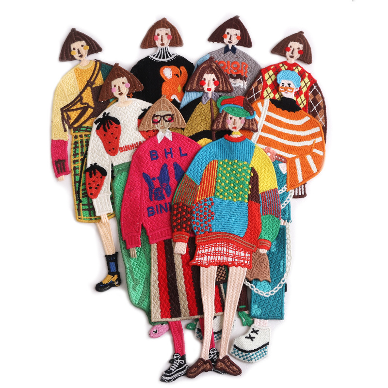 女孩儿刺绣布贴 水溶补丁贴 时尚补丁 服装配饰 男孩儿徽章