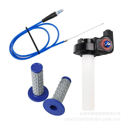 Motorcycle Handle Cover Universal Cqr Crf High-Speed - big-blue-particles-big-twist-oil-handle-blue-line