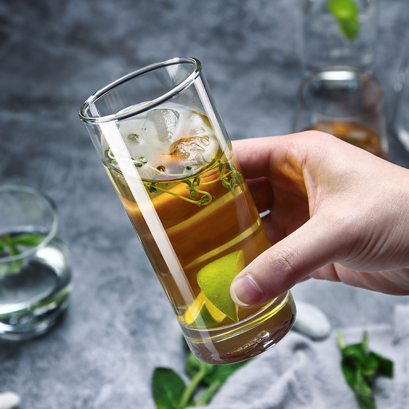 Tailandia importación de tazas de cerveza de cristal Oxin Ocean, tazas de jugo transparentes, tazas de bebida, tazas de cuerno, tazas de menú