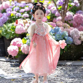 26年夏季新款桃芋汉服女童齐胸襦裙儿童超仙可爱中国风日常连衣裙