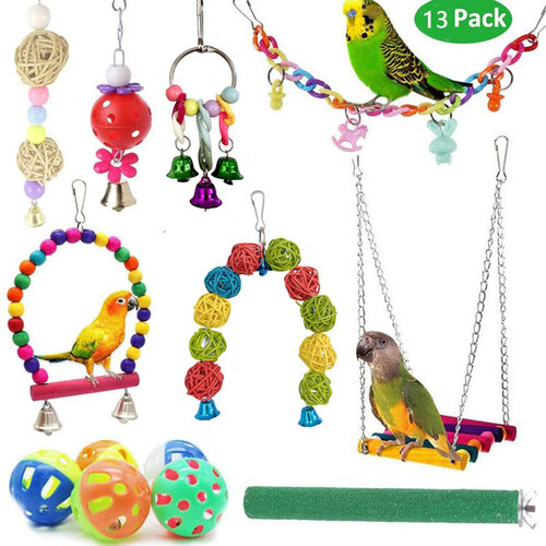 Parrot Toy Bird Toy Set Amazon Cross-Border Set Toy Bird Supplies Utensils Factory Direct Sales