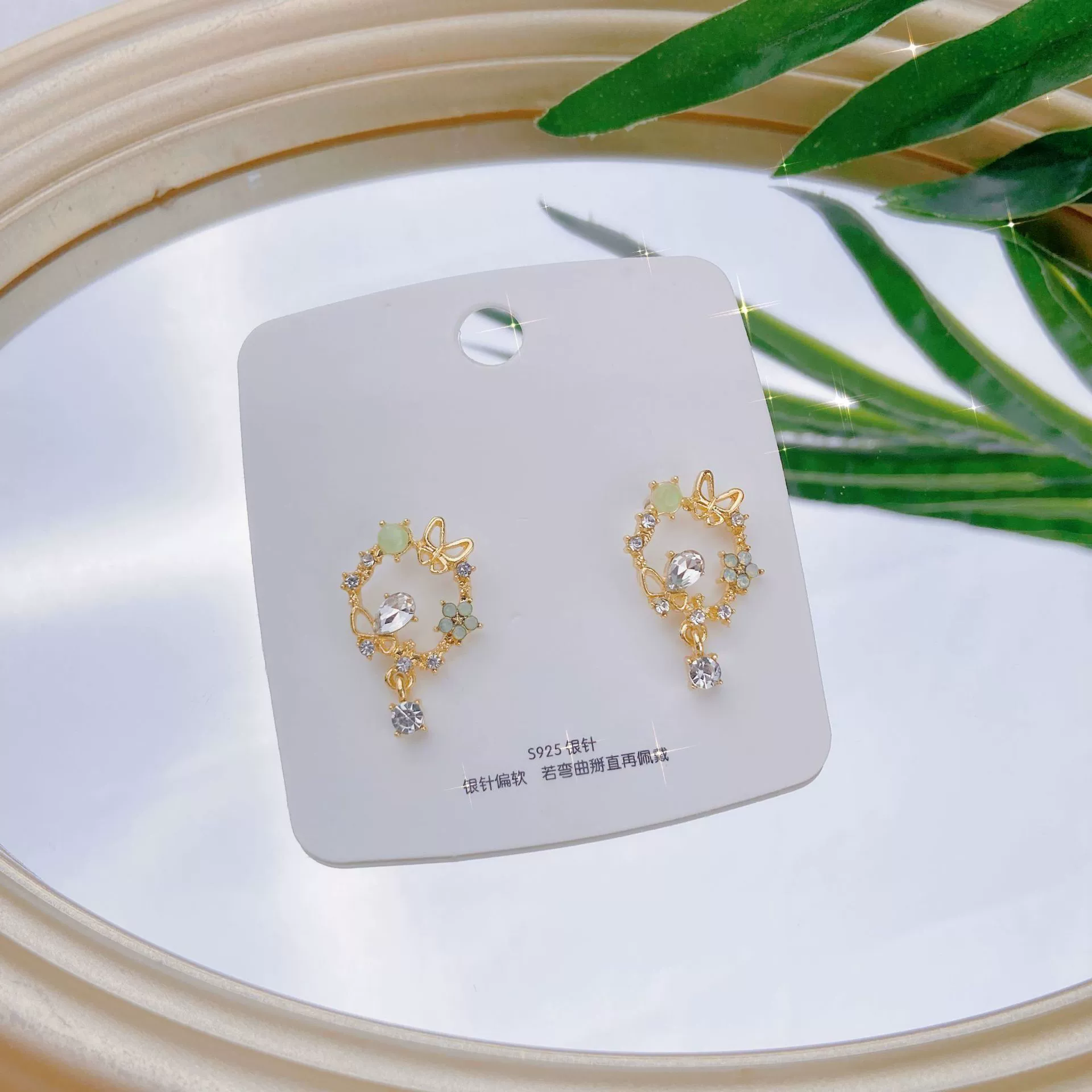 Серебряные игольницы, ретро-серьги из жемчуга, корейский стиль, серебро 925 пробы, цветочные, французский стиль
