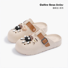 洞洞鞋女夏季2025新款室内家居外穿踩屎感防滑厚底卡通洞洞拖鞋女