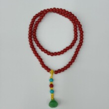 禅意国风南红仿玛瑙多圈佛珠手串莲蓬挂坠祈福款叠戴百搭显白直播