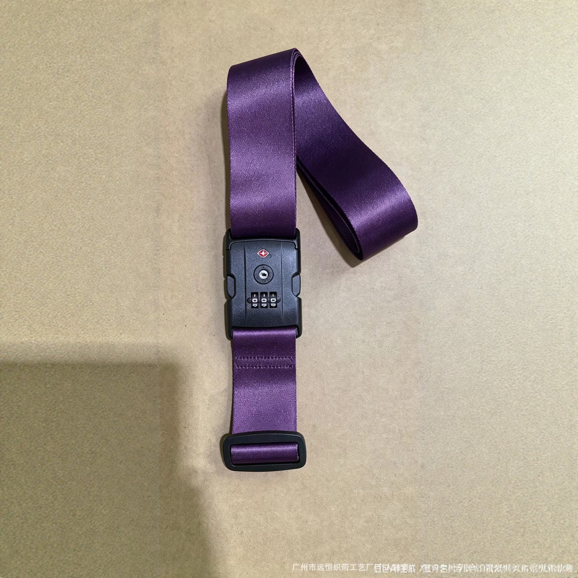 Thickened polyester luggage packing strap with TSA combination lock, anti-explosion travel luggage strap, can be printed with designs