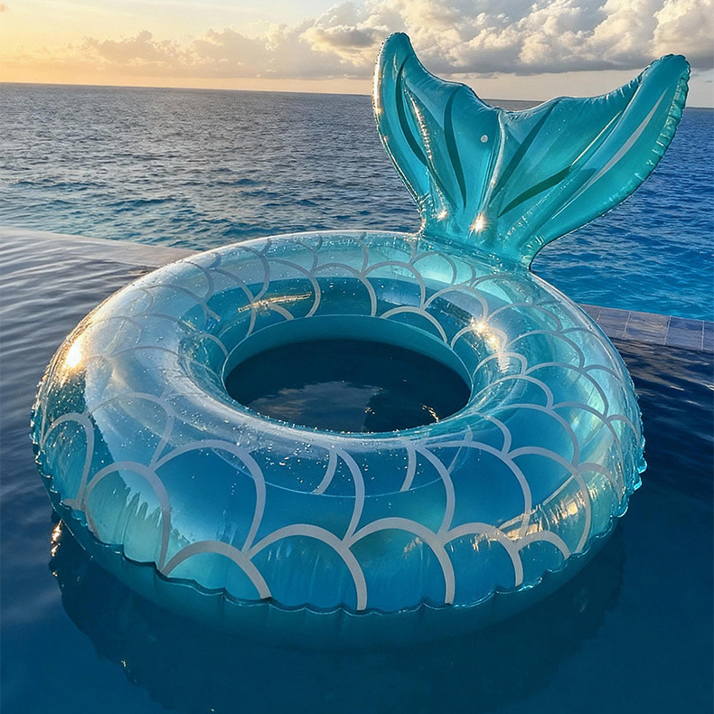 Inflatable Mermaid Swimming Ring For Adults And Children Pool Float_voghion.com