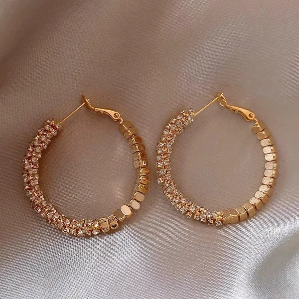 Golden earrings, 3.8cm
