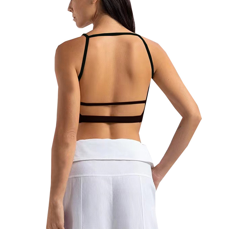 Comercio exterior transfronterizo chaleco de yoga mujer alta velocidad elástica deportes secos fitness danza entrenamiento de carrera sling top