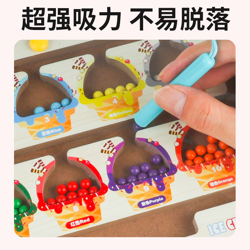 Children's Magnetic Maze Toys Early Education Beads Walking Puzzle Pen Training Mindful Training Logical Thinking Table Games