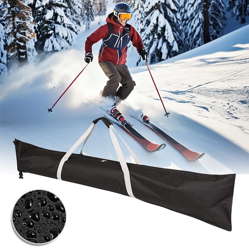 Cross-border outdoor winter ski bag, 420D polyester, waterproof, adjustable length, durable and portable ski storage bag