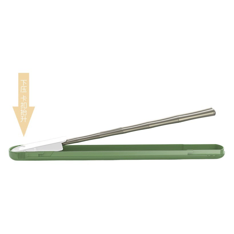 Коробка для палочек для еды Mute ABS Пищевой портативный ящик для хранения палочек из нержавеющей стали Открытый ударопрочный прозрачный ящик для палочек для еды из одной пары