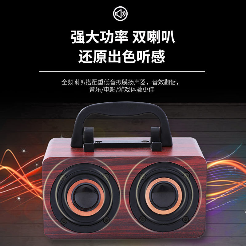 Red bluetooth sonido doble altavoz subwoofer teléfono móvil conexión bluetooth tarjeta de computadora USB portable inalámbrico altavoz