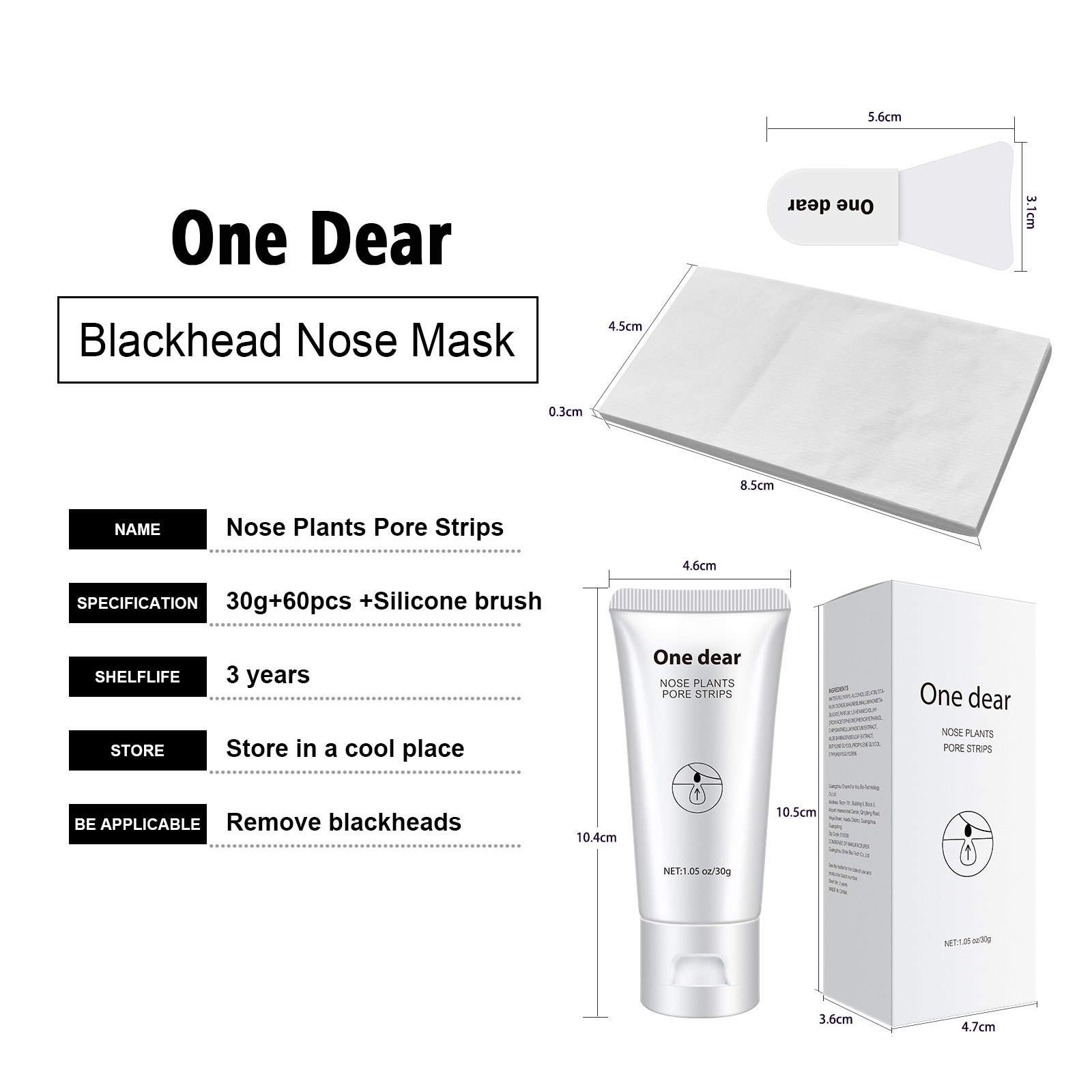 70g Weight Nose Mask Type Of Cosmetics Plastic Material Solid Color Pattern Casual Style Nose Mask Solid Color Personal Care Skin Care 2