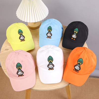 2022春款刺繡兒童棒球帽速幹透氣吸汗兒童防曬帽夏季太陽帽鴨舌帽