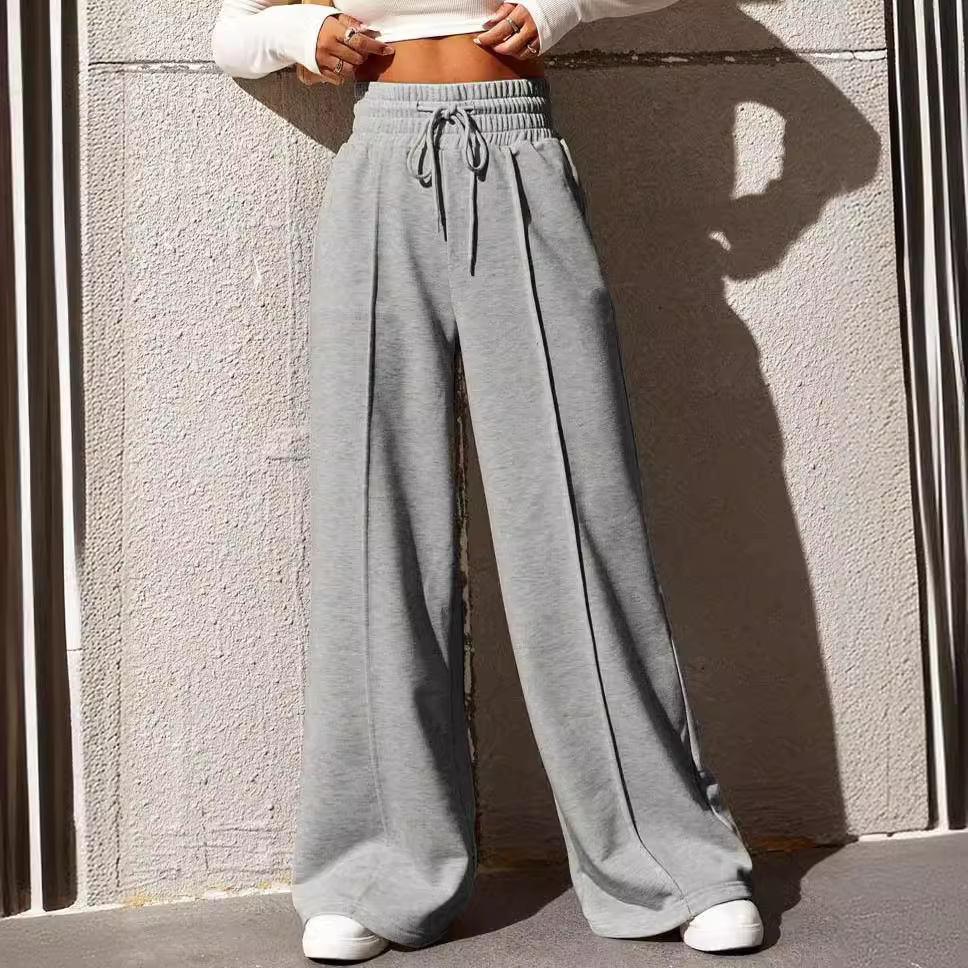 Pantalones deportivos para mujer en otoño 2025, nuevos pantalones de chándal rectos sueltos, pantalones de pierna ancha, pantalones casuales de baile al aire libre