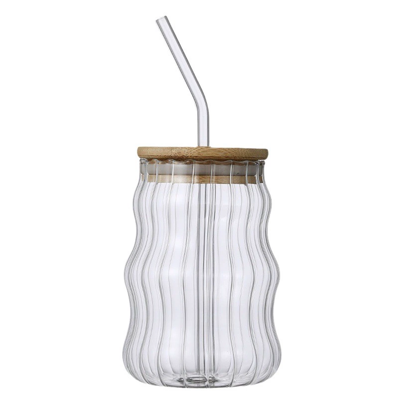 Облака чашки ins ветер высокое значение кофе стеклянная чашка бытовая резьбовая соломка чашка с высоким содержанием боросиликатного стекла молочный чай чашка