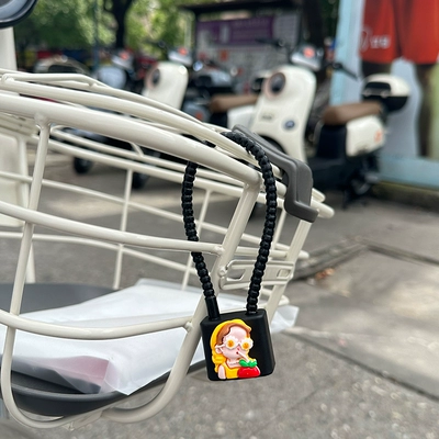 basket car basket wire rope – Helmet lock - 20cm-thick-steel-cable-rope-key-style-black-yellow-rich-woman