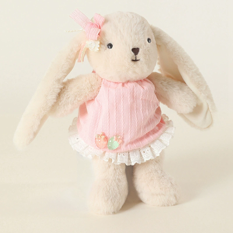Plush rabbit, appeases rag doll, flowered, Birthday gift