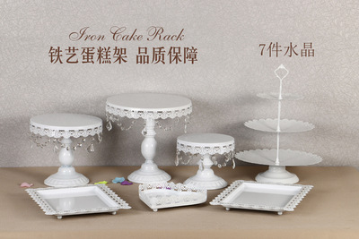 Estilo Europeo soporte de la torta de la boda taza de papel pastelería bandeja de la torta de la boda postre mesa de decoración de metal pastelería soporte 13-piece Set image 10
