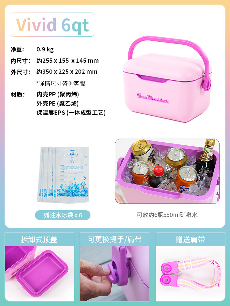 Caja aislante pequeña de 5 litros, caja de regalo para el Día Nacional y el Festival del Medio Otoño, picnic al aire libre, portátil, con correa para el hombro, caja de aislamiento y refrigeración de alimentos